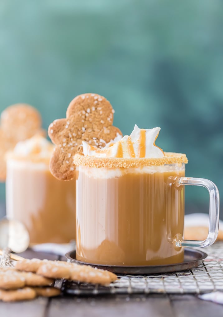 Slow Cooker Gingerbread Latte!! Easy is best...and these are best! It tastes and smells like Christmas in my house thanks to these Crockpot Gingerbread Lattes!!